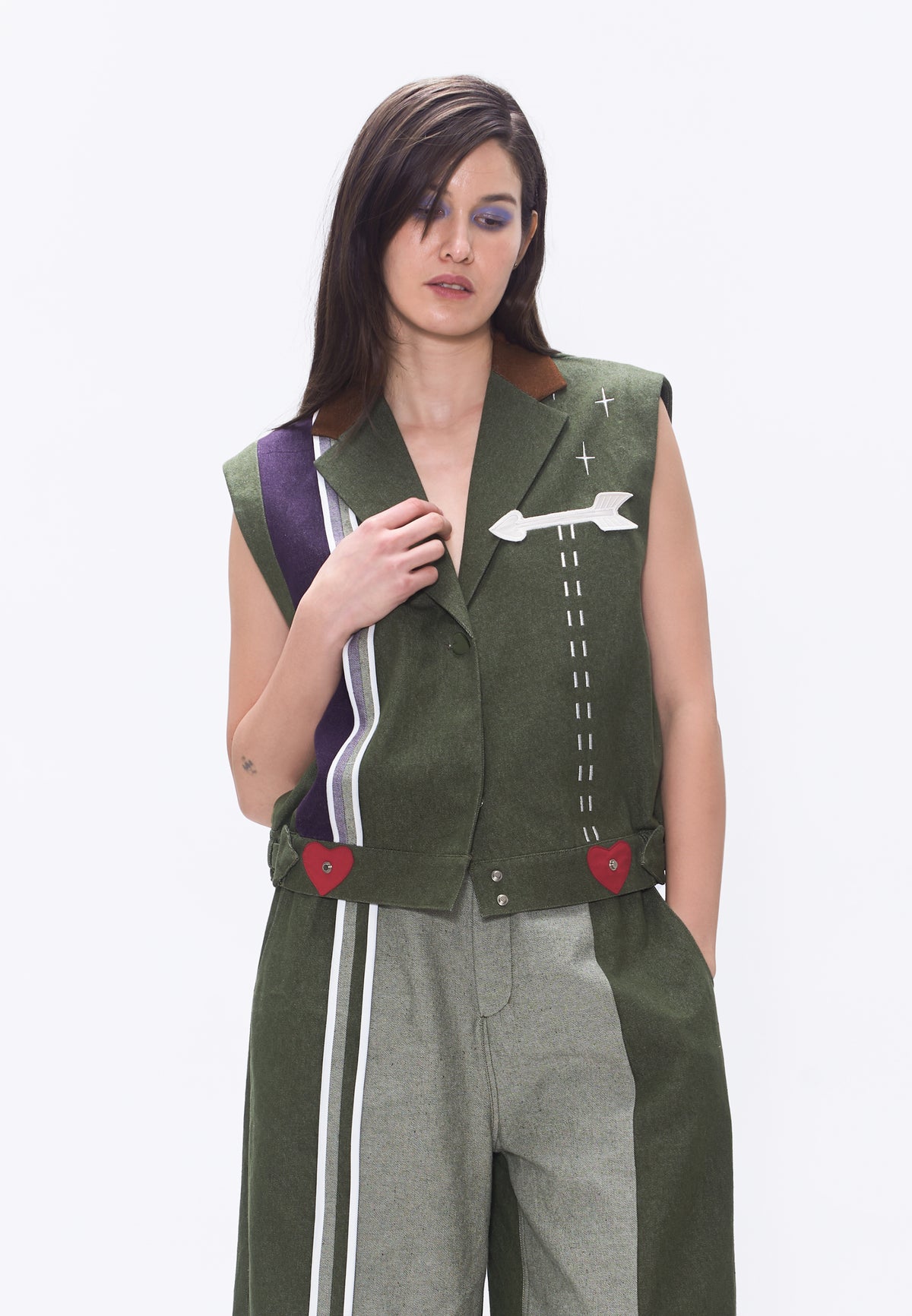 Plains & Prints x Randolf Cupid Sleeveless Vest Top (Green)