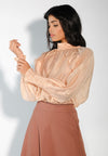 Raf Dahlia Long Sleeve Top (Light Beige)