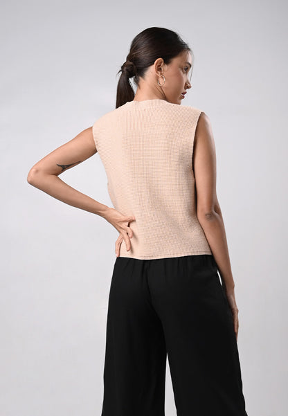 Dalle Sleeveless Top (Khaki)