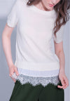 Raf Damascus Short Sleeve Top (Off-white)