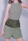 Raf Dame Sleeveless Bodysuit Top (Gray)