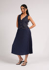 DNM Studios 2026 Darbee Sleeveless Dress  (Printed Navy)
