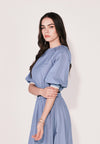 Camp Darbys Quarter Sleeve Top (Blue Gray)