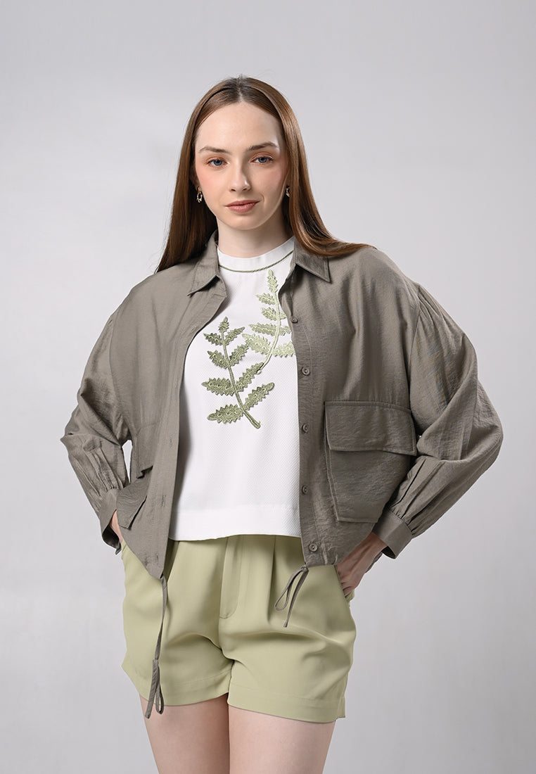 Deandre Long Sleeve Top (Coffee)