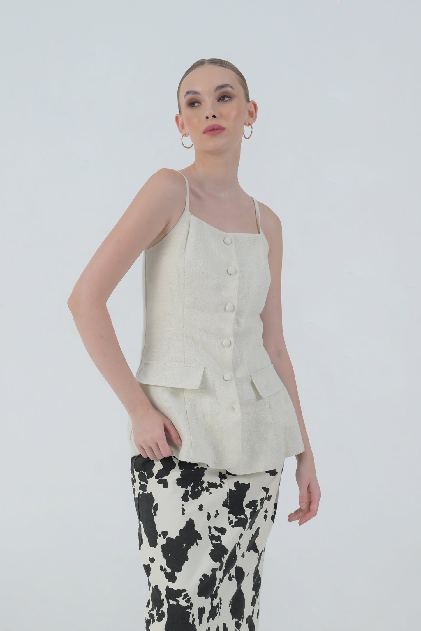 Raf Deann Sleeveless Top (Cream)