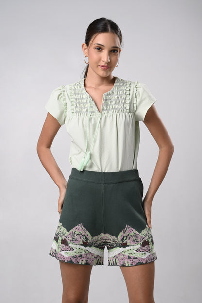 Dezru Short Sleeve Top (Mint Green)