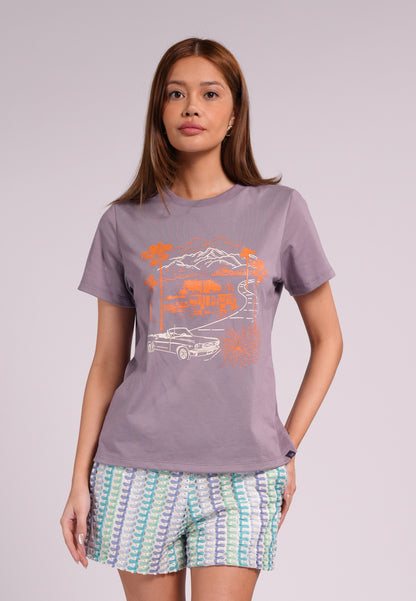 Summer Tees 2026 Divina Short Sleeve Shirt Top (Lavander)