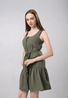 Drewe Sleeveless Dress (Olive)