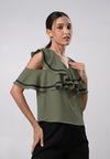 Drewe Short Sleeve Top (Olive)