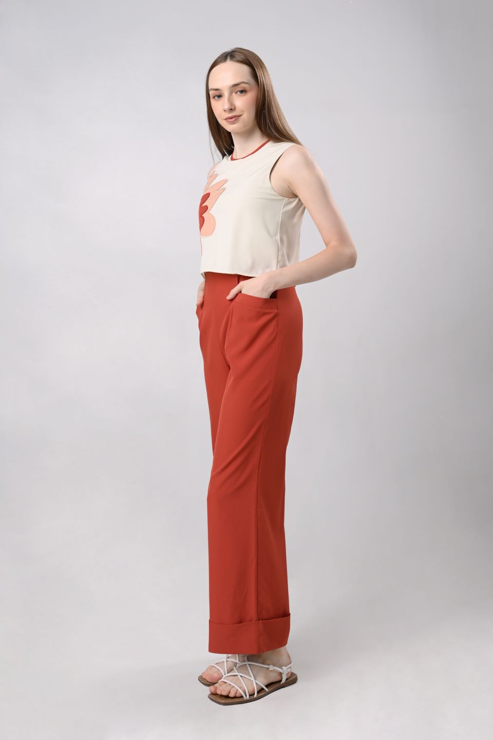 Drowan Sleeveless Pantsuit (Multi)