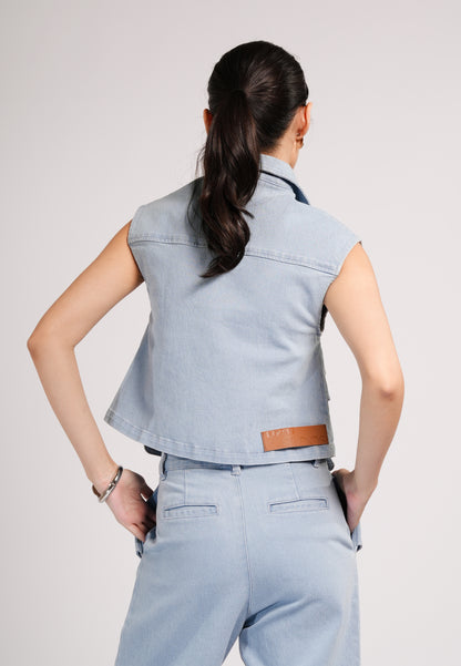 DNM Studios 2026 Duncan Sleeveless Top (Light Blue)