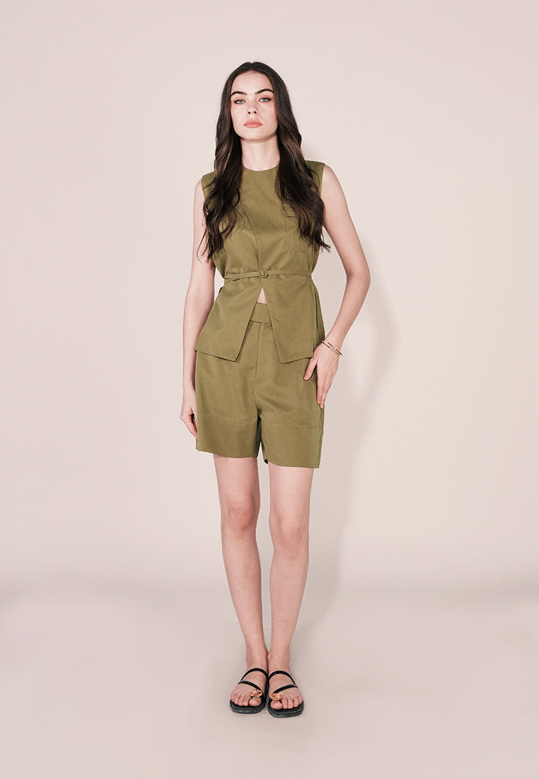Camp Dunkirk Sleeveless Top (Avocado)