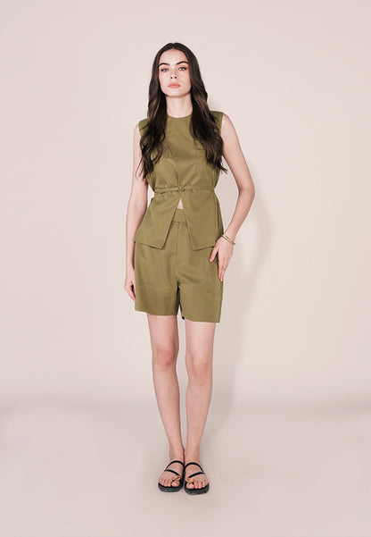 Camp Dunkirk Sleeveless Top (Avocado)