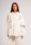 DNM Studios 2026 Dutch Long Sleeve Jacket Top (Spot Print Cream)