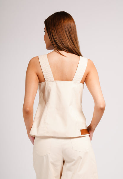 DNM Studios 2026 Dutch Sleeveless Top (Cream)