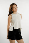 Eliette Sleeveless Top (Cream)