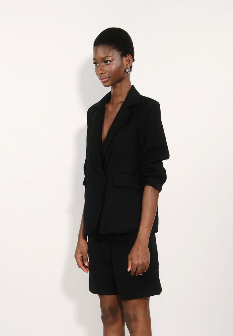 Archetype Elora Long Sleeve Blazer Top (Black)