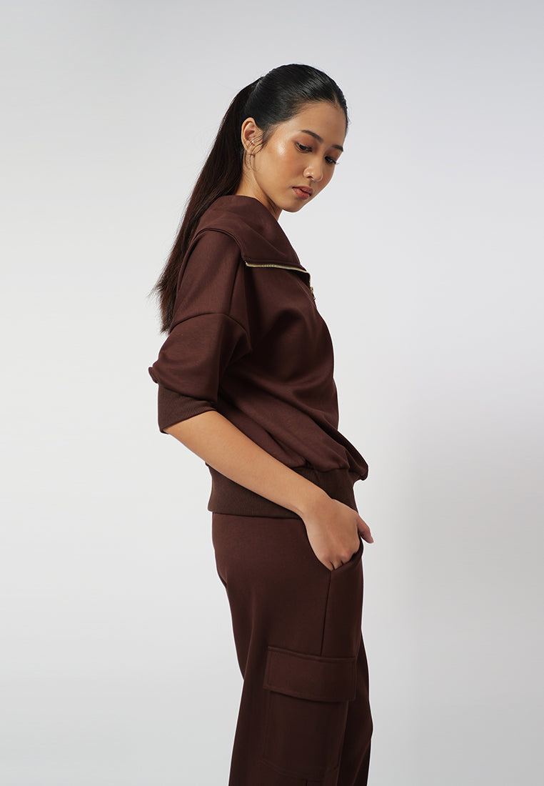 Raf Elroy Long Sleeve Top (Brown)