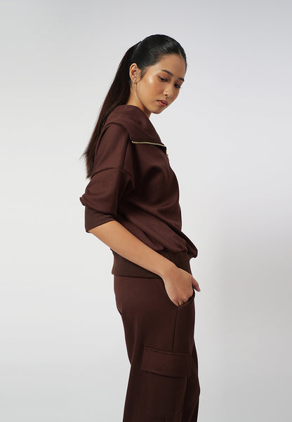 Raf Elroy Long Sleeve Top (Brown)