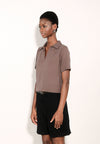 Archetype Eryx Short Sleeve Top (Brown)