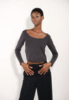 Archetype Essence Long Sleeve Top (Charcoal)