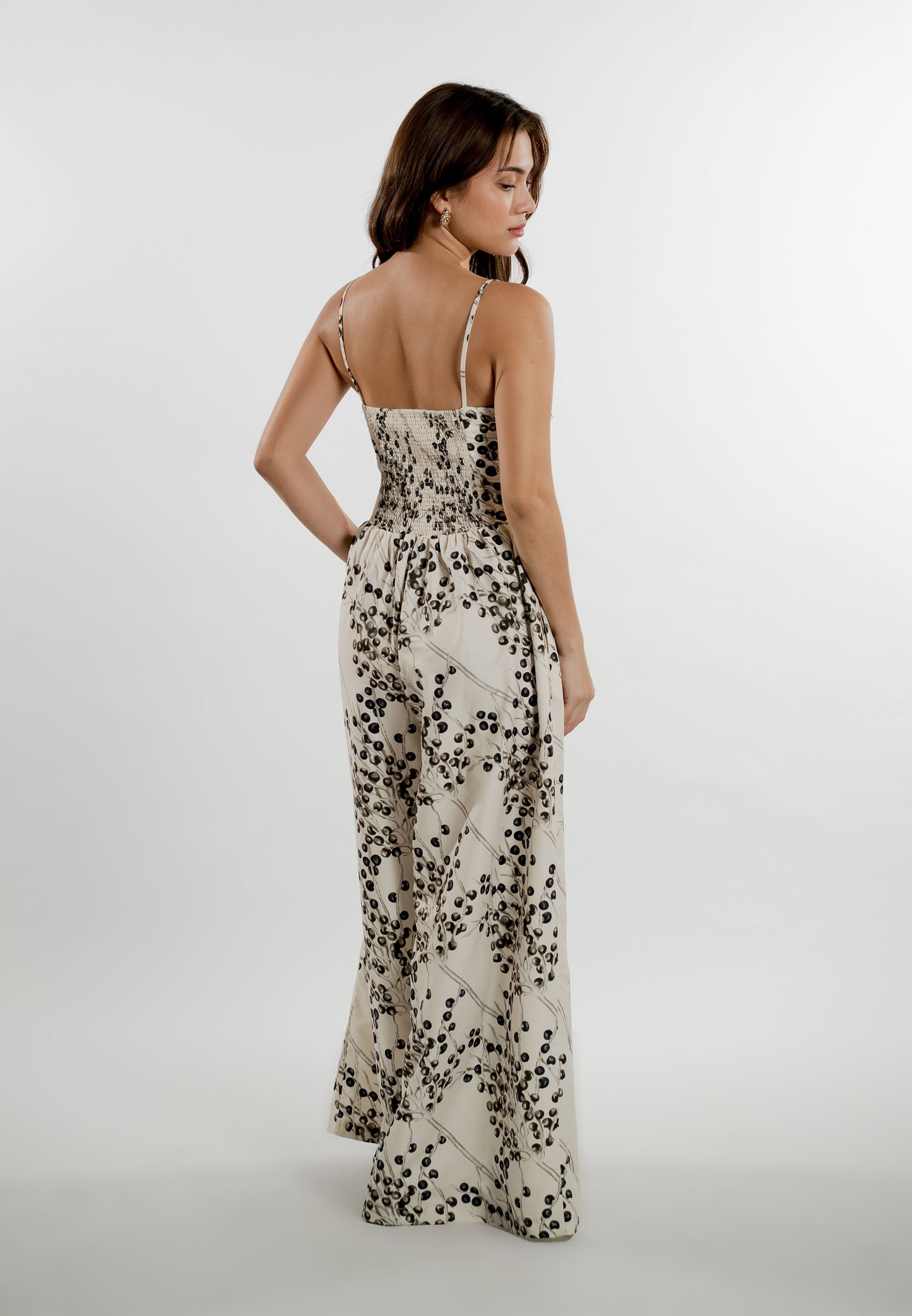 Everlea Sleeveless Pantsuit (Printed Cream)