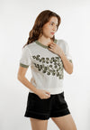 Everlea Short Sleeve Top (Spot Print Cream)