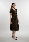 Eyris Short Sleeve Dress (Dark Brown)