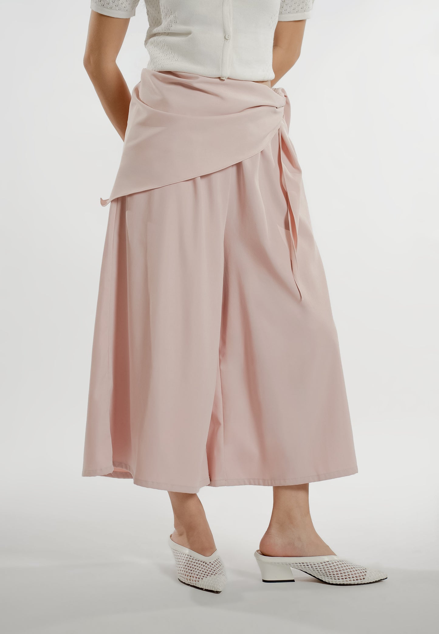 Ezri Culottes  W/ Sash (Blush)