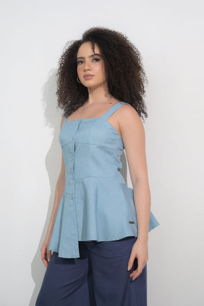 Raf Fargo Sleeveless Top (Blue Dnm)