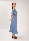 Fedora Extended Sleeve Dress (Dark Blue)