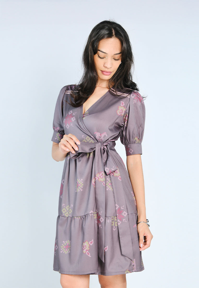 Nobleza Felicity Short Sleeve Dress (Multi)