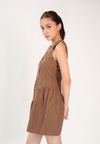 Fellon Sleeveless Dress (Brown)