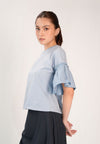 Femi Short Sleeve Top (Dusty Blue)
