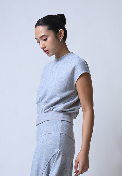 Ferris Short Sleeve Top (Gray)