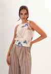 Fiasco Sleeveless Top (Printed Cream)