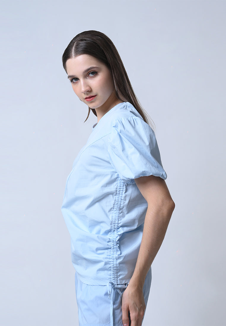 Fika Short Sleeve Top (Light Blue)