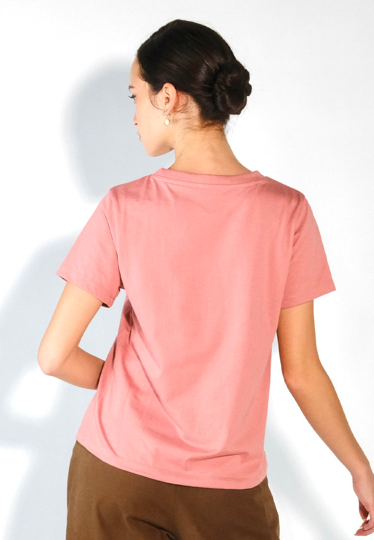 Culturatees Filipiniana Short Sleeve Shirt Top  (Light Pink)