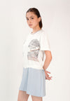 Finno Short Sleeve Dress (Spot Print White)