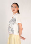 Finno Short Sleeve Top (Spot Print White)