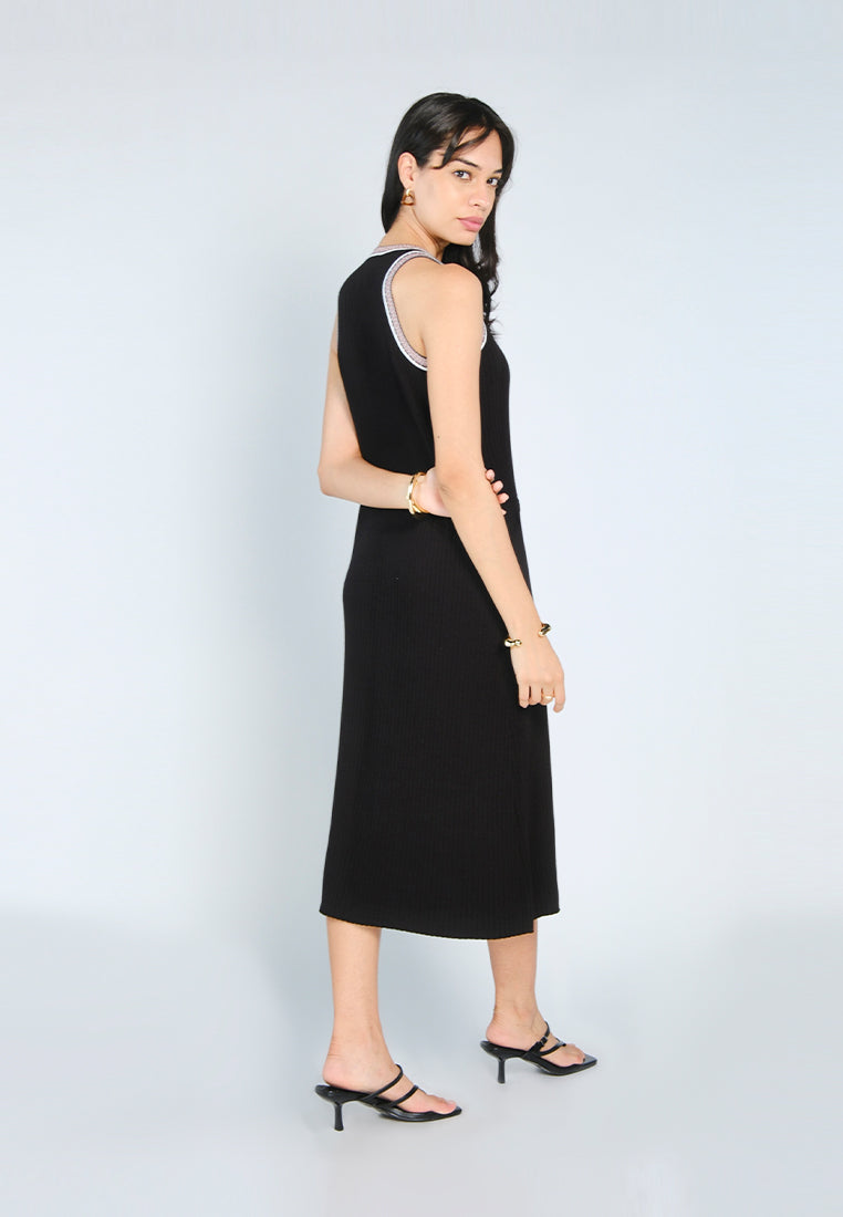 Nobleza Fiona Sleeveless Dress (Black)