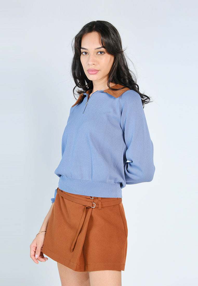 Nobleza Fischer Long Sleeve Top (Blue)