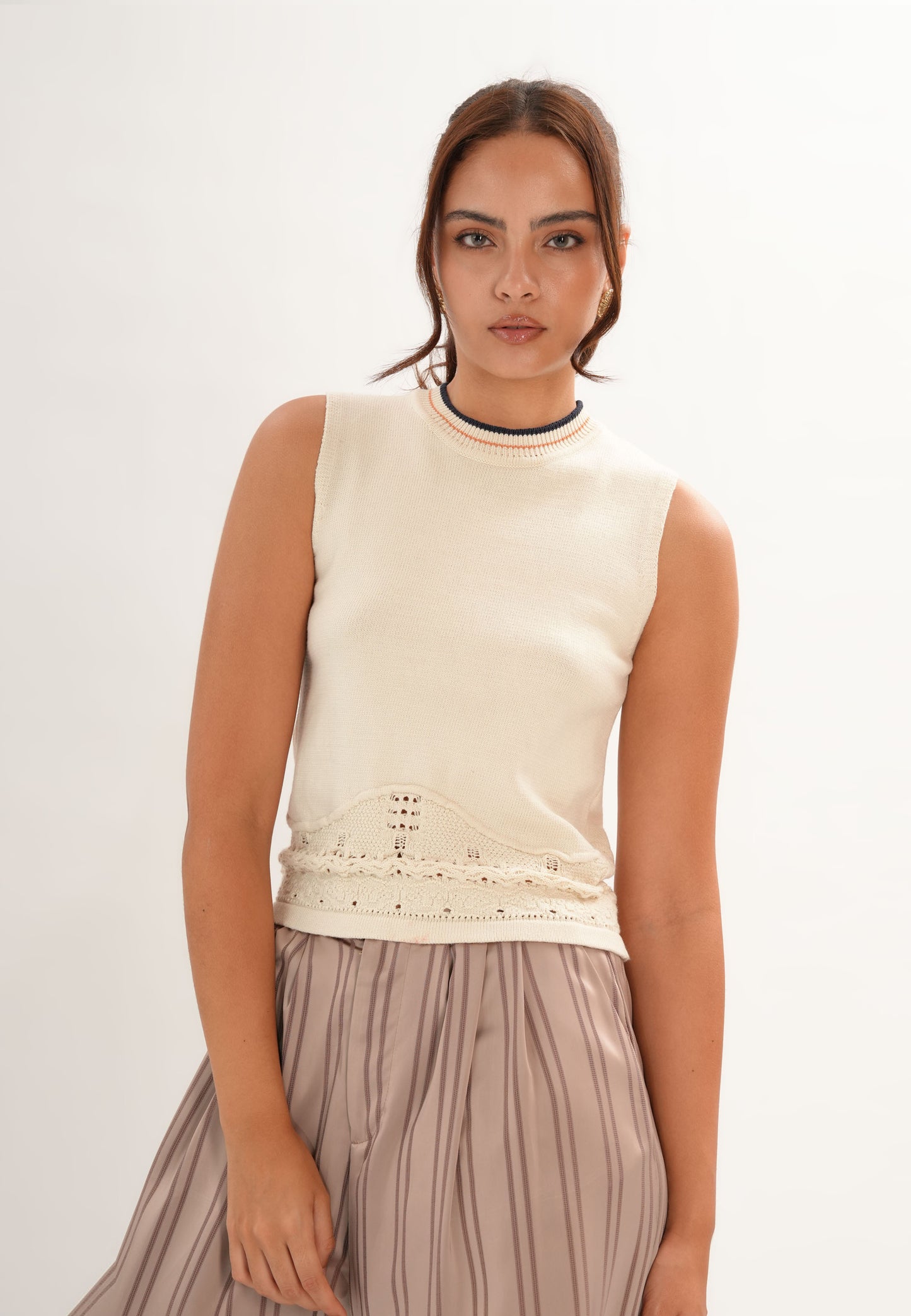 Fishel Sleeveless Top (Cream)