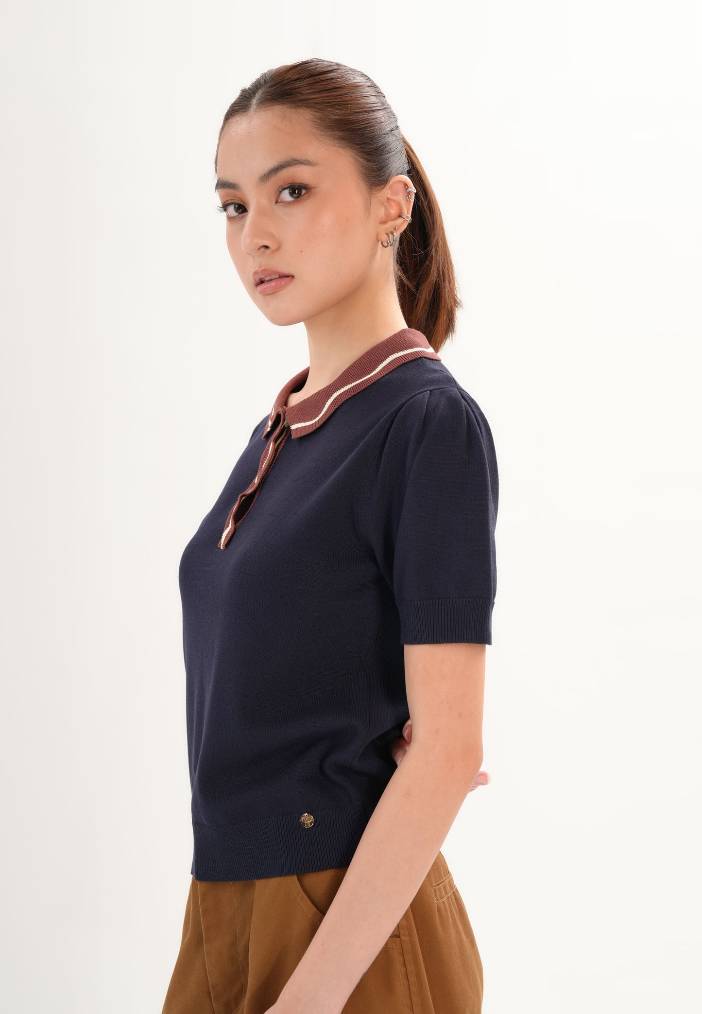 Fixy Short Sleeve Top (Navy)