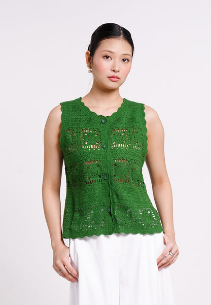 Archetype Summer Essentials Fleur Sleeveless Top (Green)