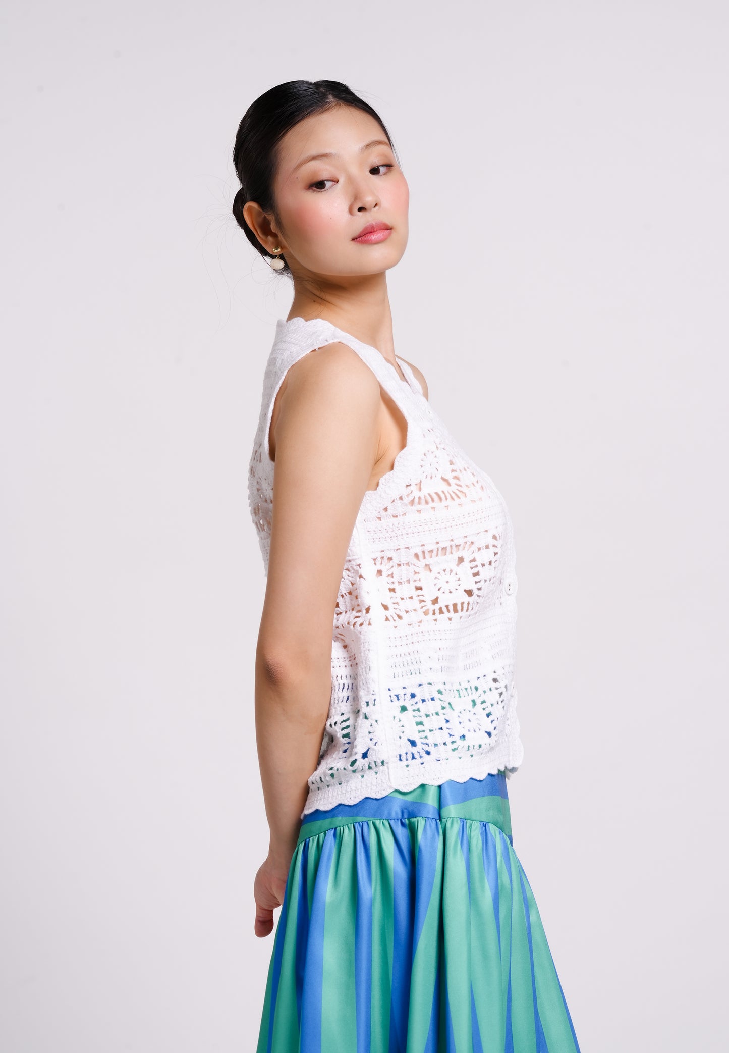 Archetype Summer Essentials Fleur Sleeveless Top (Cream)