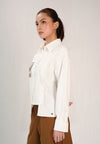 Fliyelet Long Sleeve Top (Spot Print White)