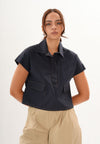 Folarin Short Sleeve Top (Navy)