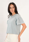 Frabel Short Sleeve Top (Dark Blue)