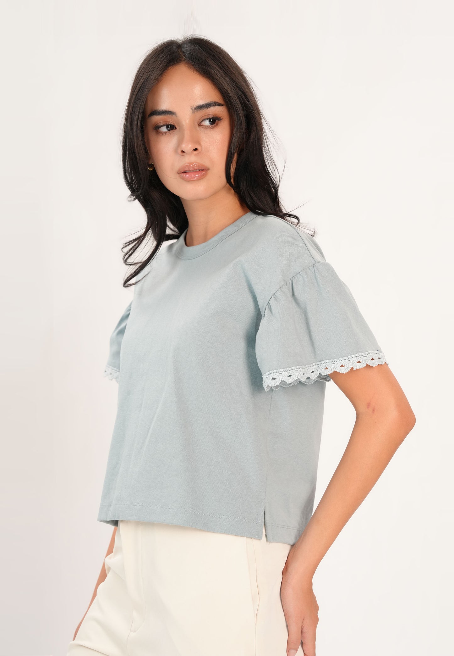 Frabel Short Sleeve Top (Dark Blue)
